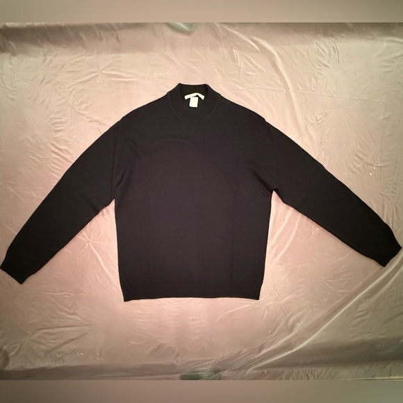 Perry Ellis Men’s Black Crewneck Silk/Wool Sweater Size Large - Picture 2 of 7